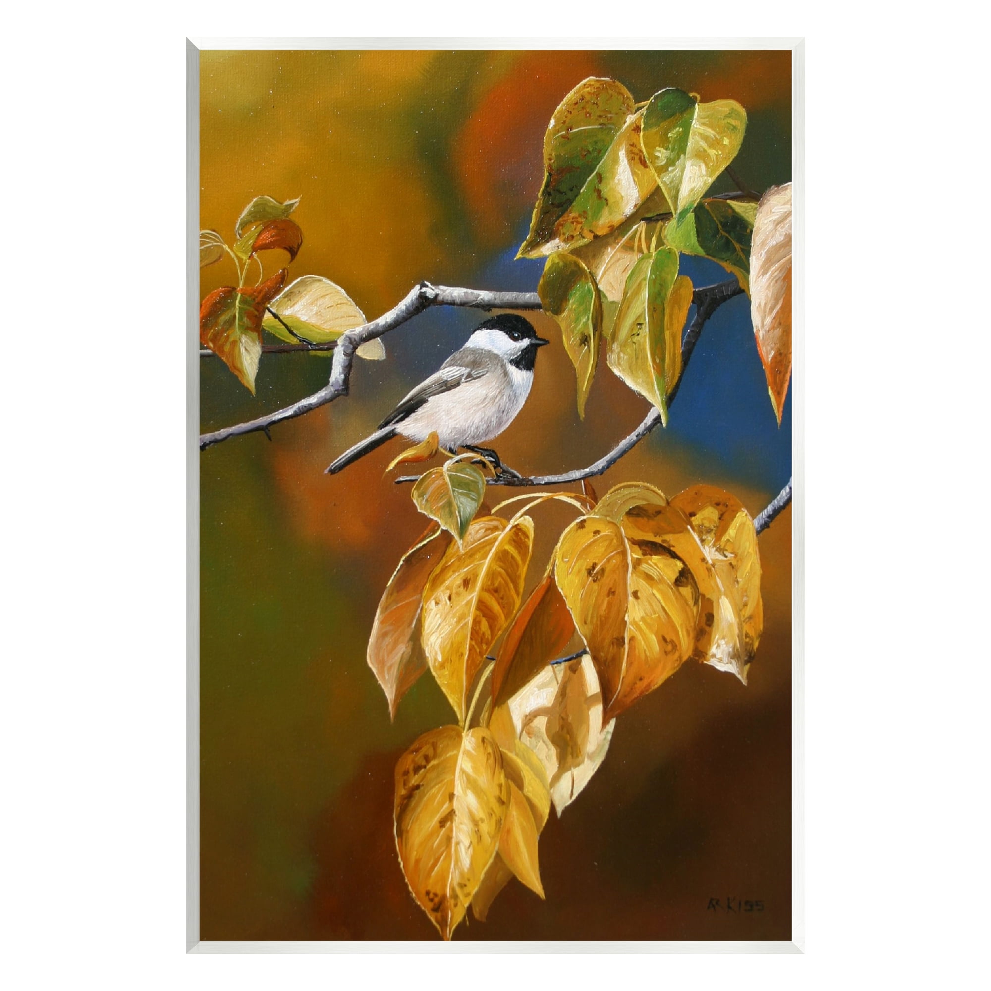 Stupell Industries Bird Perched in Nature Animals & Insects Painting Unframed Art Print Wall Art, 13 x 19