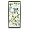 thumbnail image 1 of Stupell Industries Bird Perched on Dogwood Plants & Flowers Painting Gray Floater Framed Canvas Art Print Wall Art, 11 x 25, 1 of 10