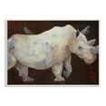 thumbnail image 1 of Stupell Industries Bird Perched on Rhino Contemporary Portrait Painting Wood Wall Art, 15 x 10, Design by Roberta Dyer, 1 of 5