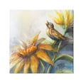 thumbnail image 1 of Stupell Industries Bird Singing Yellow Flowers Botanical & Floral Painting Gallery Wrapped Canvas Print Wall Art, 17 x 17, 1 of 7