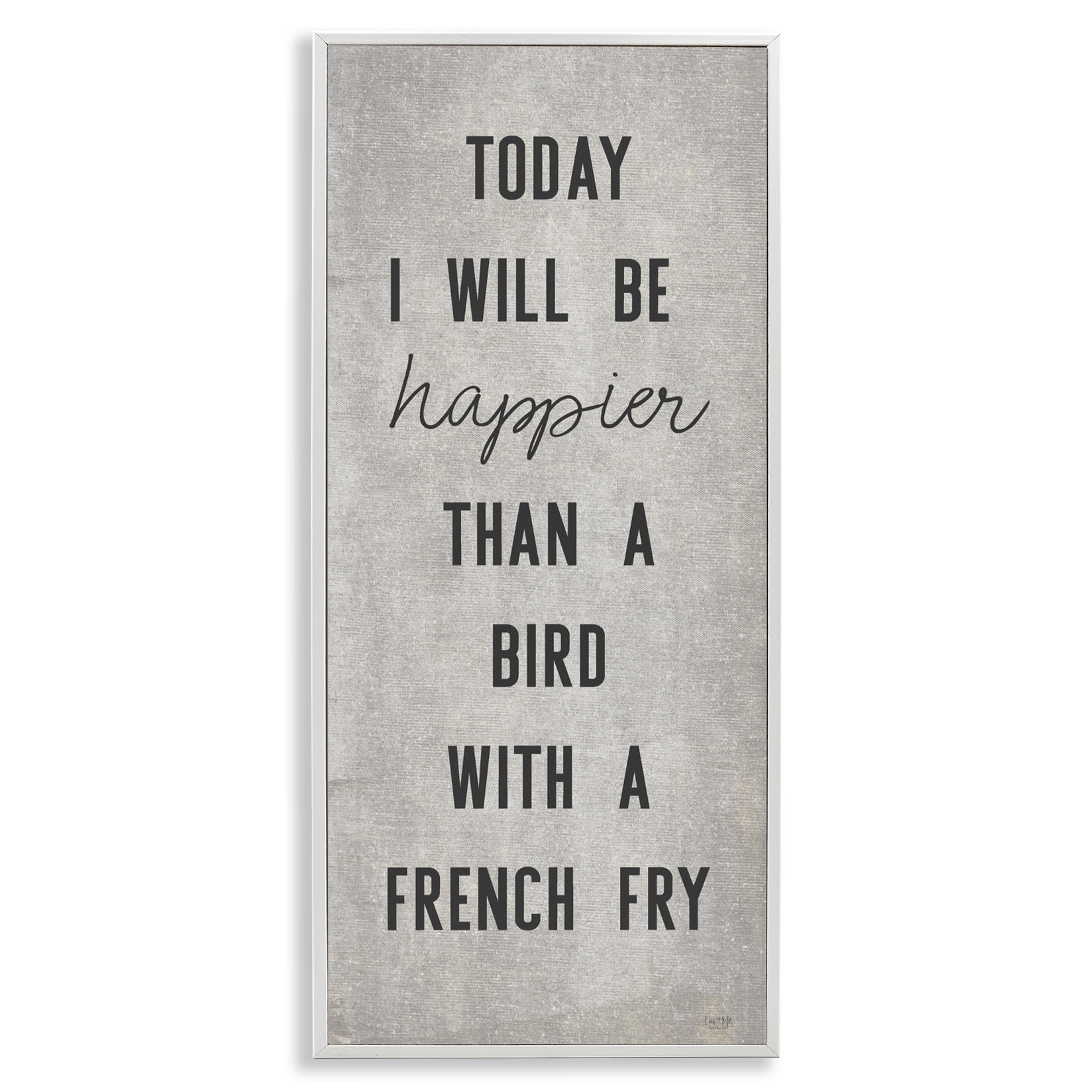 Stupell Industries Bird With A French Fry White Framed Giclee Art, design by Lux + Me Designs
