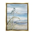 thumbnail image 1 of Stupell Industries Bird on Beach Shore Animals & Insects Painting Gold Floater Framed Canvas Art Print Wall Art, 17 x 21, 1 of 10
