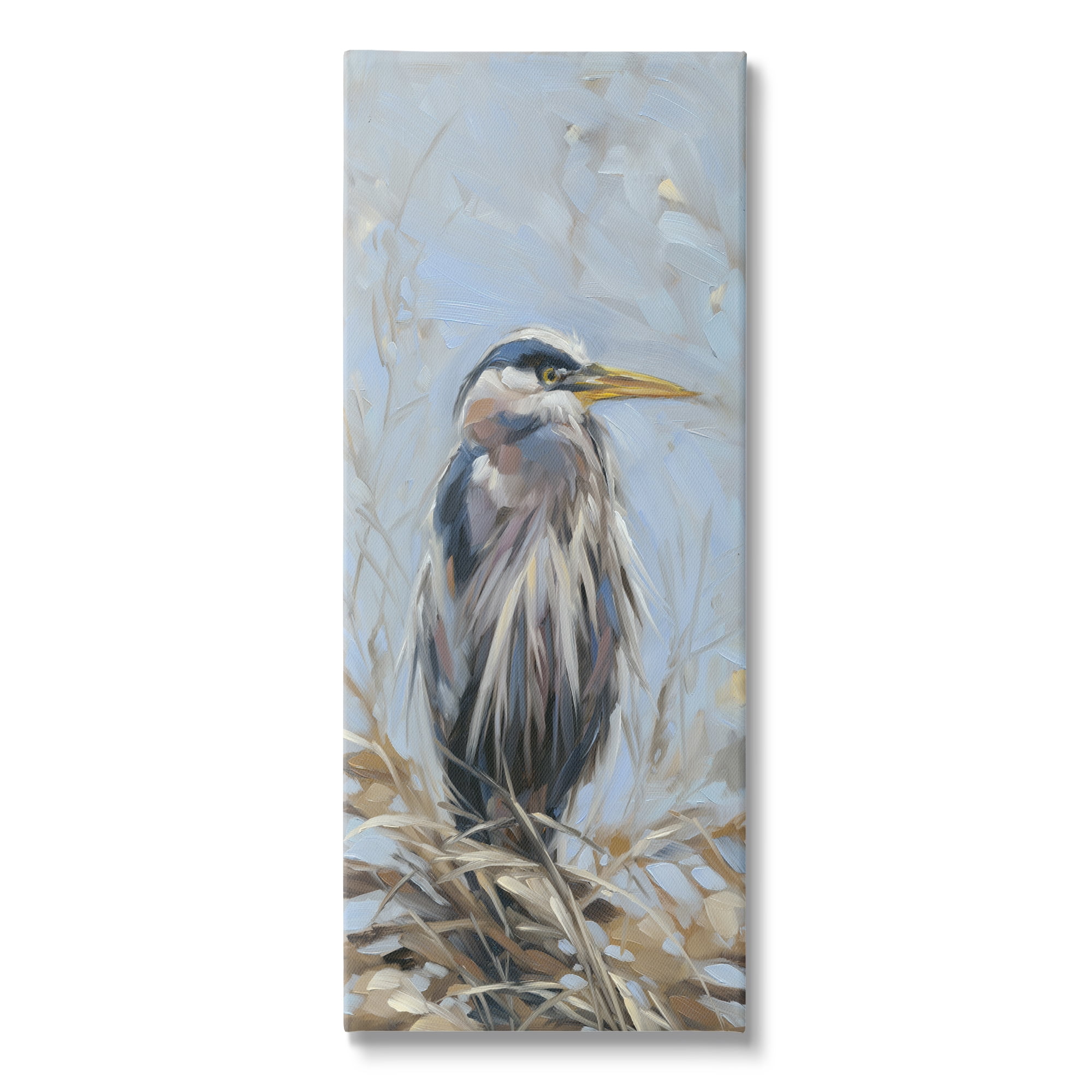 Stupell Industries Bird on Branch Painting Animals & Insects Painting Gallery Wrapped Canvas Art Print Wall Art, 17 x 40