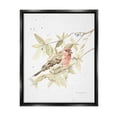 thumbnail image 1 of Stupell Industries Bird on Branch Watercolor Animals & Insects Painting Black Floater Framed Art Print Wall Art, 25 x 31, 1 of 9