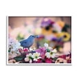 thumbnail image 1 of Stupell Industries Bird with Spring Flowers Animals & Insects Photography White Framed Art Print Wall Art, 14 x 11, 1 of 9