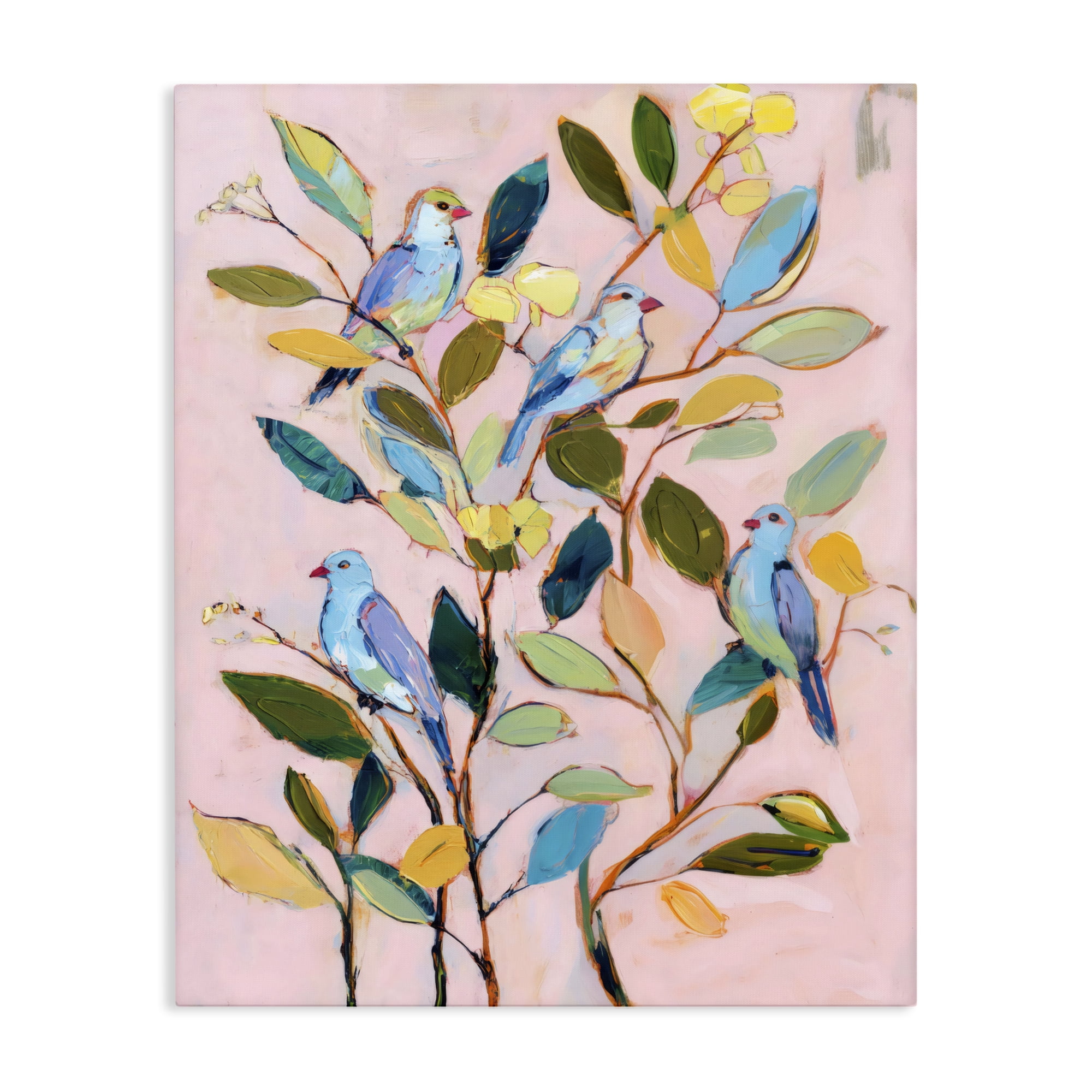 Stupell Industries Birds Between Leaves Impression Canvas Wall Art, design by Sisi and Seb