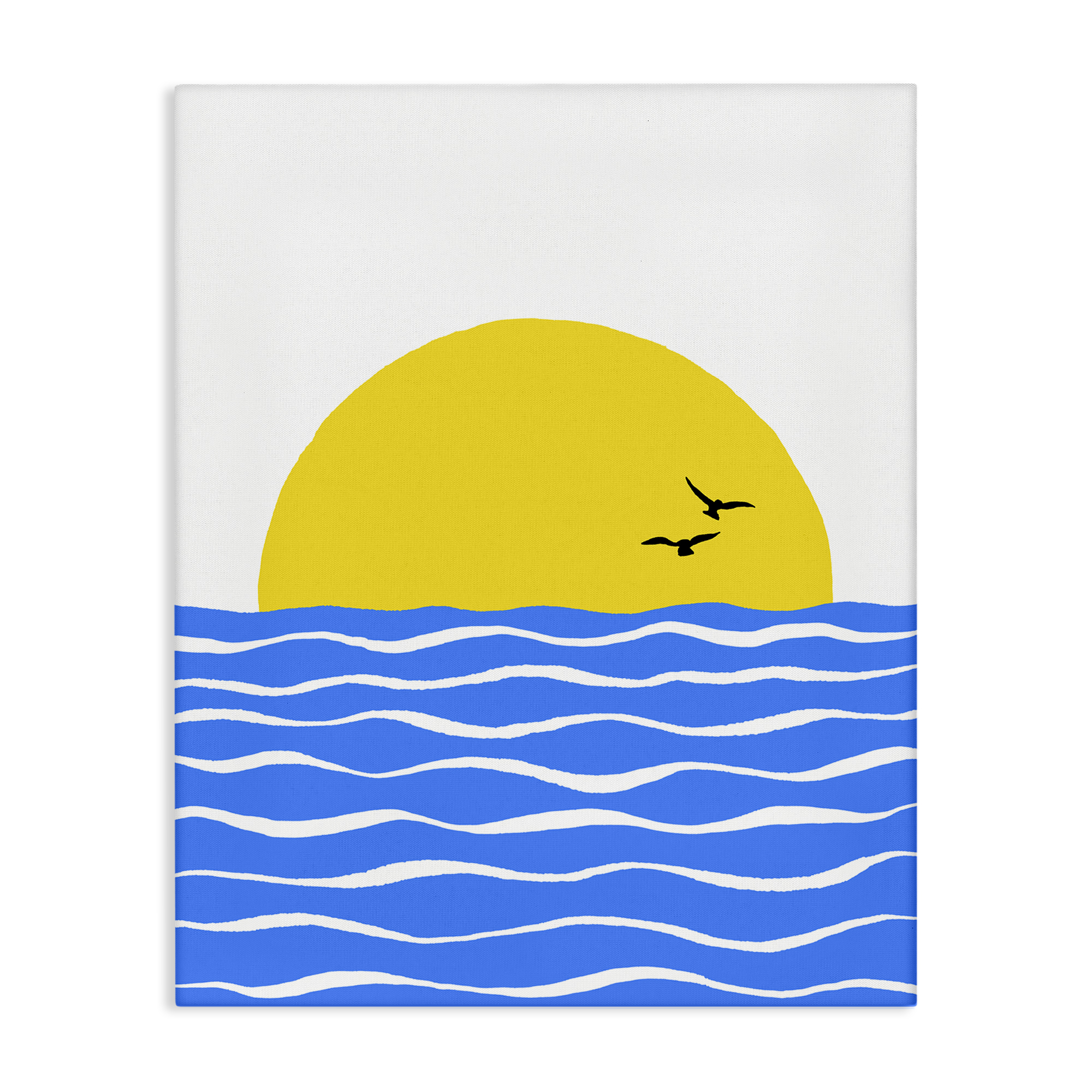 Stupell Industries Birds & Blue Sea Nautical & Beach Painting Wrapped Canvas Art Print Wall Art, 30 x 40