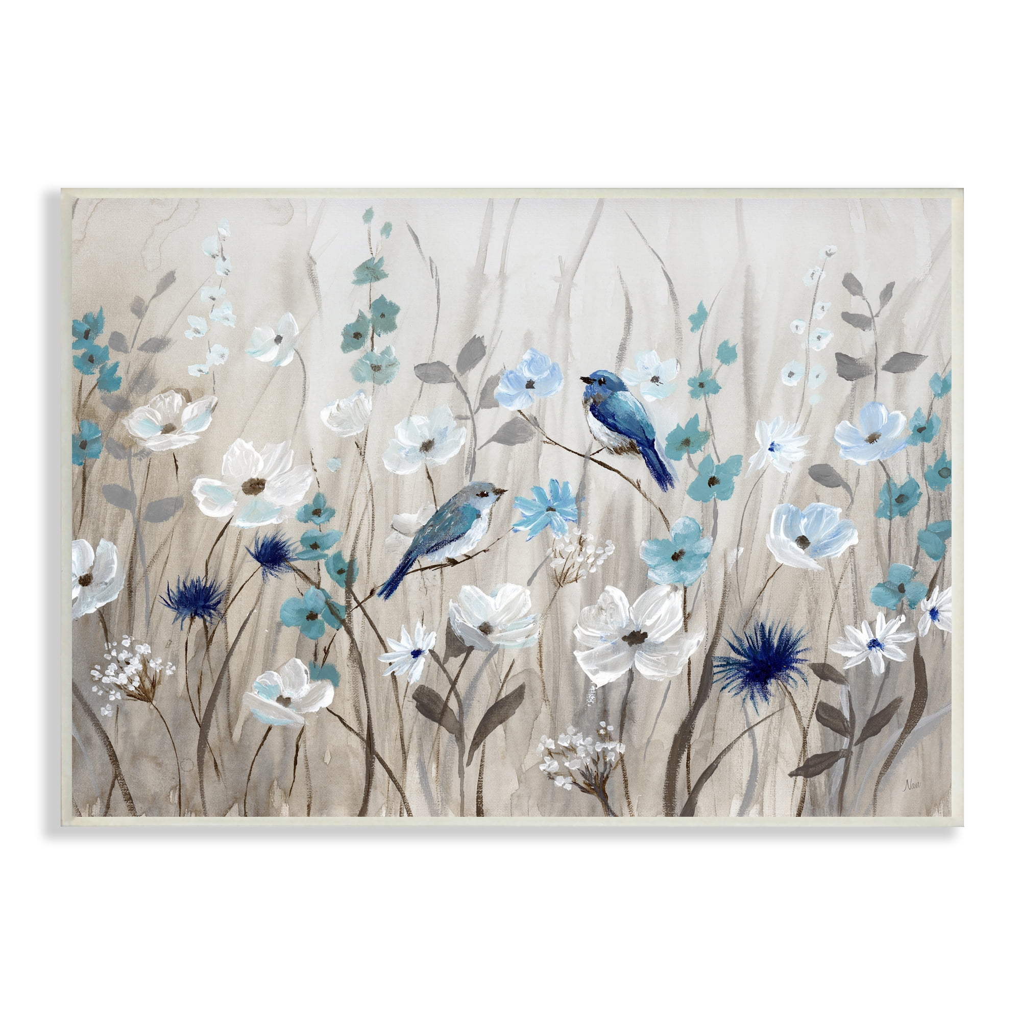 Stupell Industries Flower Meadow Canvas Wall Art By Hannah Dawson - 24 X 24 Inch Stretched Canvas, Ready To Hang