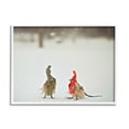 thumbnail image 1 of Stupell Industries Birds In Scarves Winter Snow Animals & Insects Photography White Framed Art Print Wall Art, 1 of 5