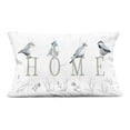 thumbnail image 1 of Stupell Industries Birds Perched Home Letters Decorative Printed Throw Pillow design by Elizabeth Tyndall, 14 x 7 x 20, 1 of 6