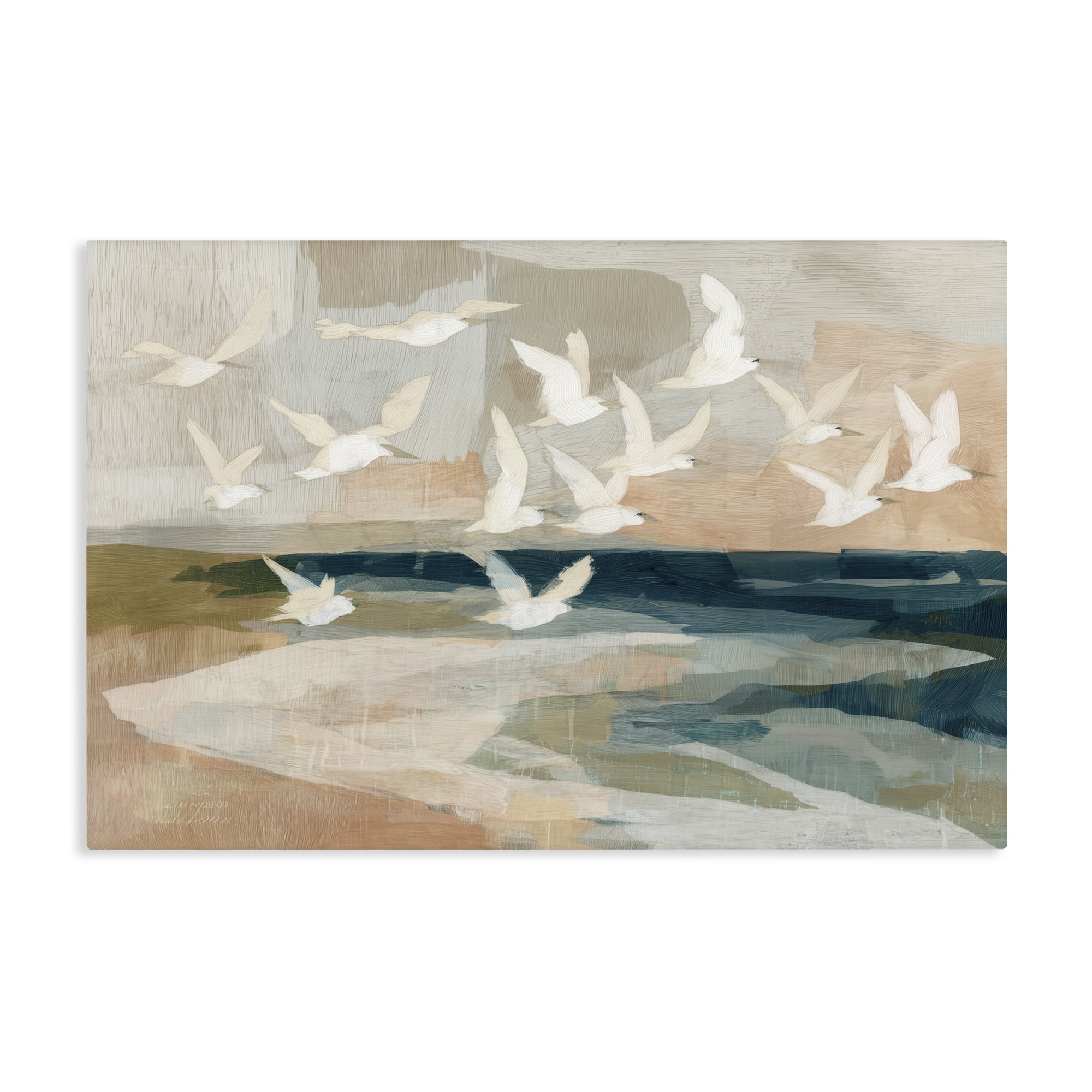 Stupell Industries Birds in Flight Over Water Canvas Wall Art, design by Chromatic Storm Studio