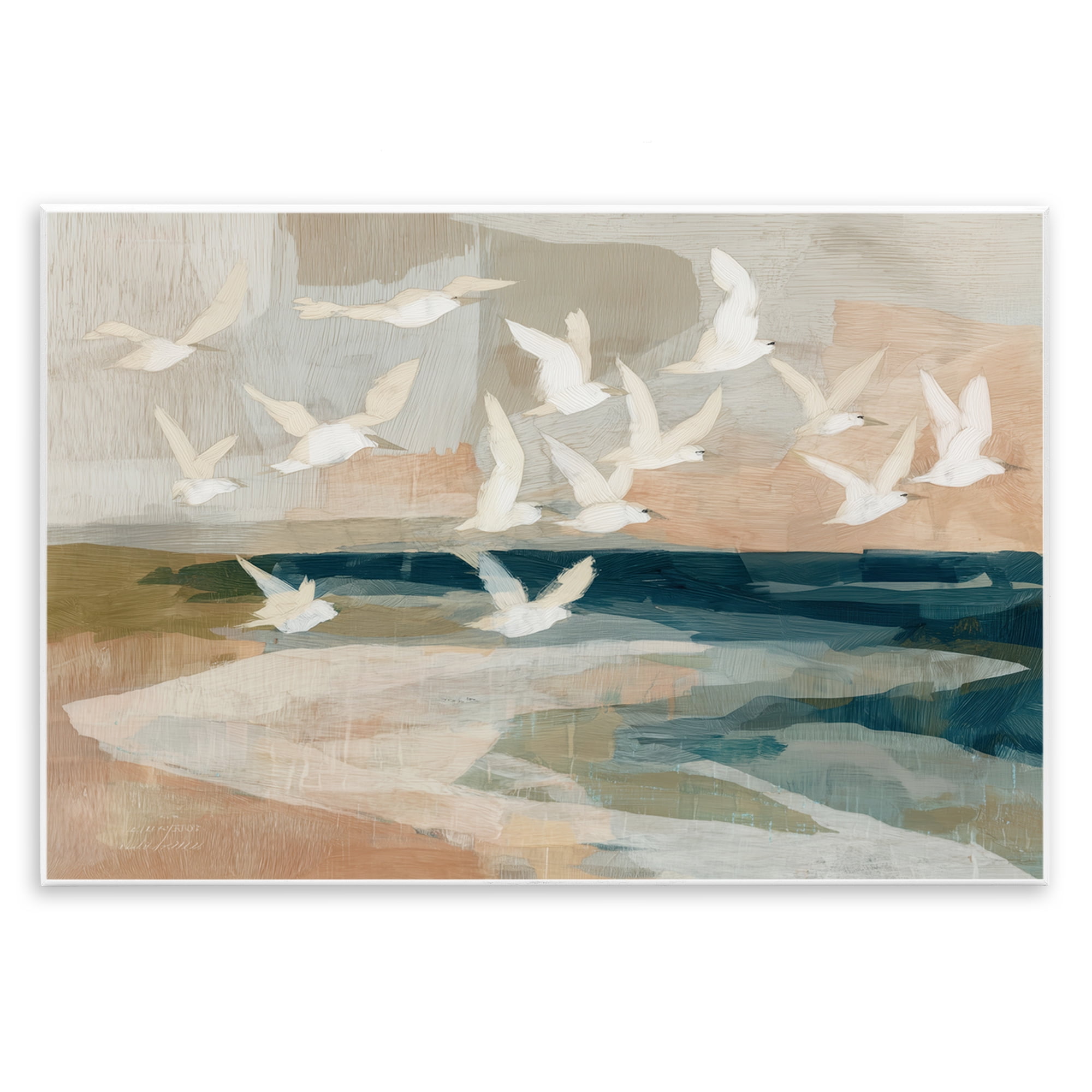 Stupell Industries Birds in Flight Over Water Wall Plaque Art, design by Chromatic Storm Studio