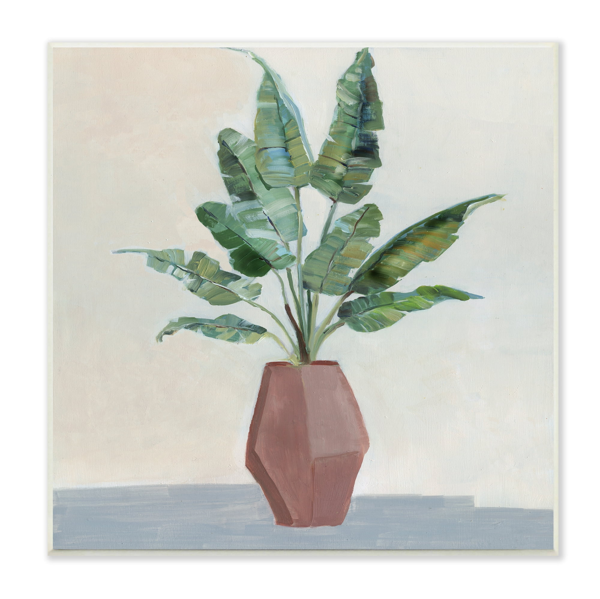 Stupell Industries Birds of Paradise Indoor Plant Still Life Painting, 12 x 12, Design by Sally Swatland