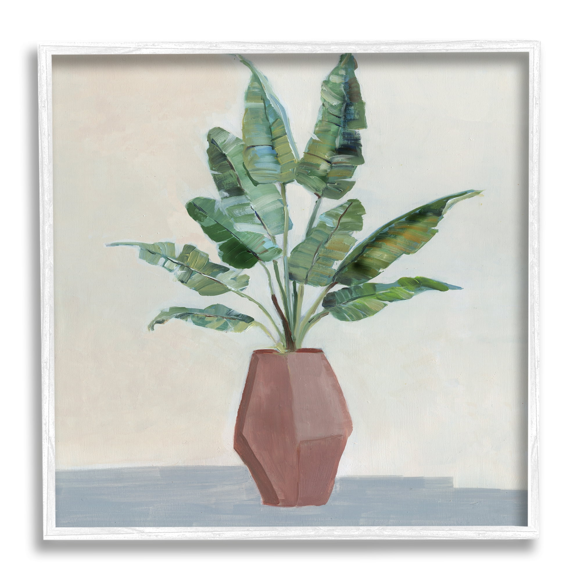 Stupell Industries Birds of Paradise Indoor Plant Still Life Painting, 17 x 17, Design by Sally Swatland