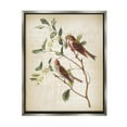 thumbnail image 1 of Stupell Industries Birds with Vintage Cursive Animals & Insects Painting Gray Floater Framed Canvas Art Print Wall Art, 25 x 31, 1 of 10