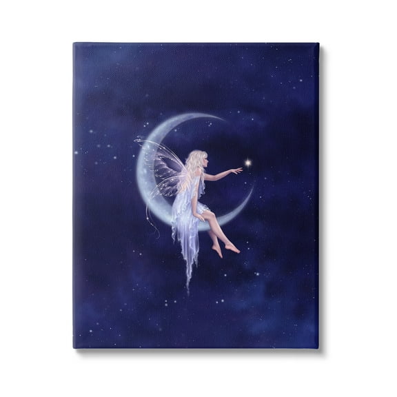 Stupell Industries Birth of a Star Fairy Fairy Tales & Fantasy Painting Gallery Wrapped Canvas Art Print Wall Art, 16 x 20