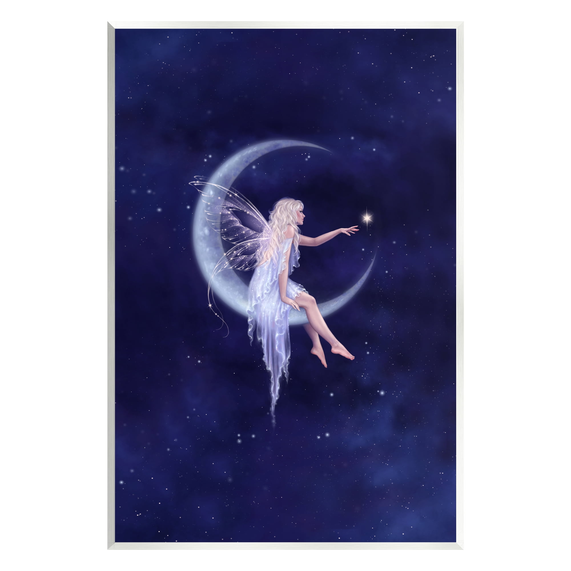 Stupell Industries Birth of a Star Fairy Fairy Tales & Fantasy Painting Unframed Art Print Wall Art, 13 x 19