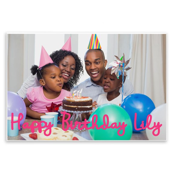 Stupell Industries Birthday Personalized Custom Print and Text Rectangular Wall Plaque Y101