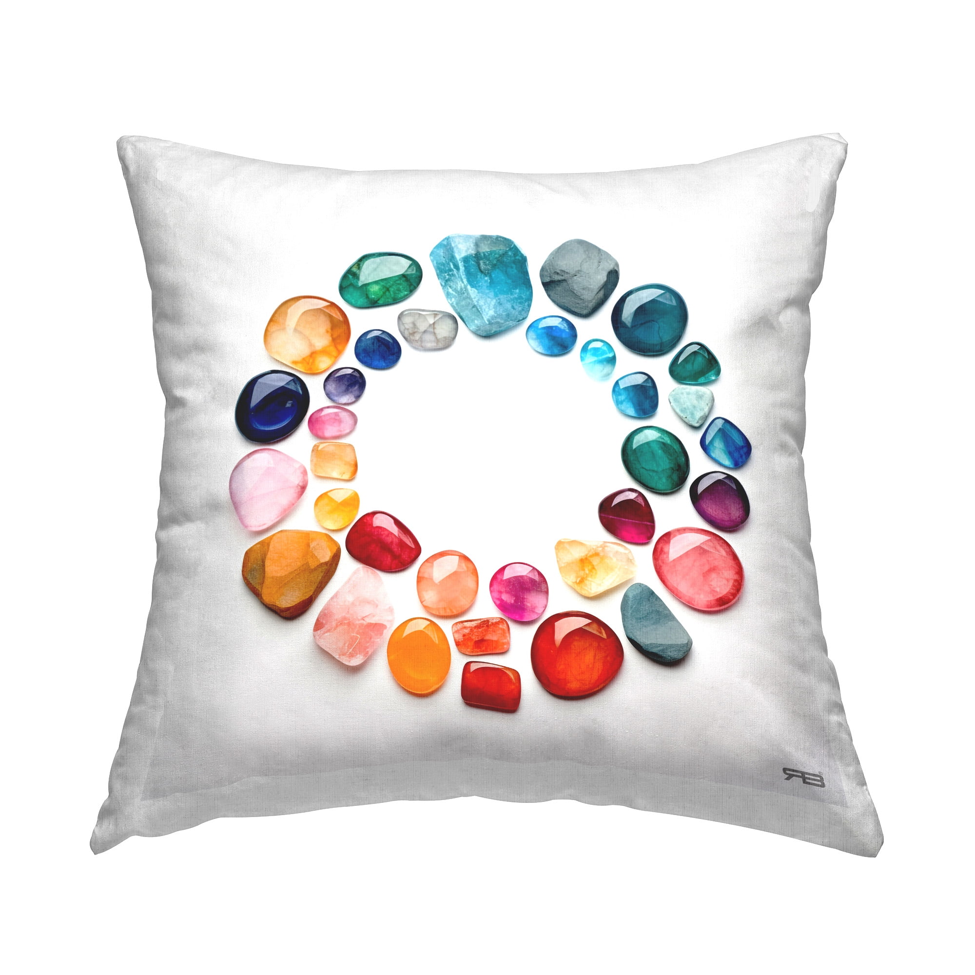Stupell Industries Birthstones in Circle Arrangement Decorative Printed Throw Pillow Design by RB