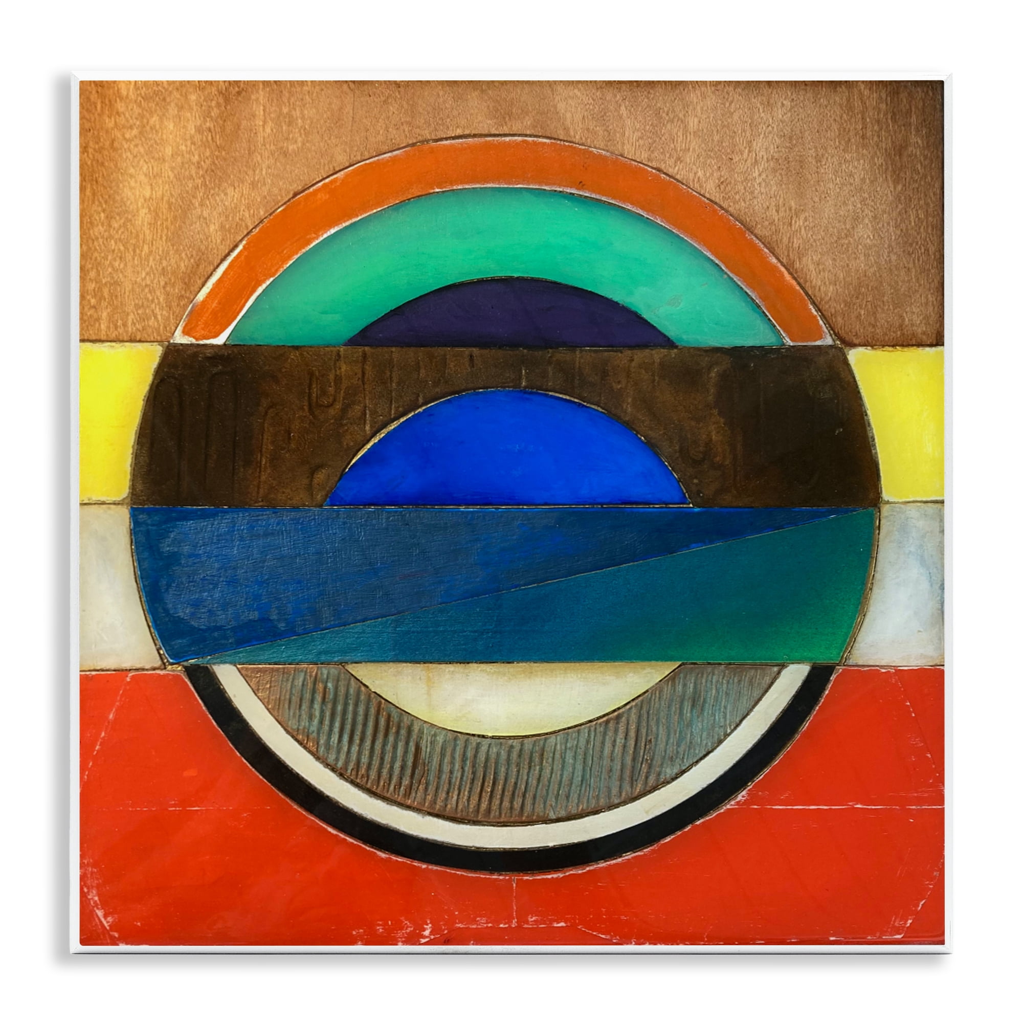 Stupell Industries Bisected Circle Structure Wall Plaque Art, design by Matthew Finger