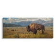 thumbnail image 1 of Stupell Industries Bison Grazing in Valley Animals & Insects Painting Gallery Wrapped Canvas Print Wall Art, 48 x 20, 1 of 8
