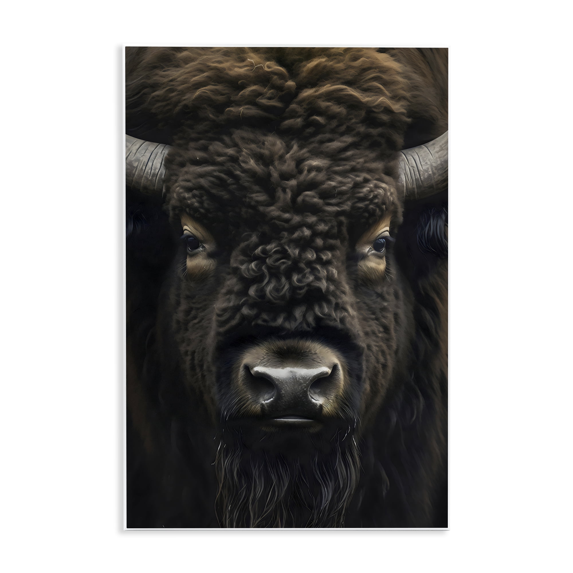 Stupell Industries Bison Portrait Close Up Wall Plaque Art, design by Creative Studio