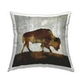 thumbnail image 1 of Stupell Industries Bison Rustic Cabin Silhouette Printed Throw Pillow Design by Carl Colburn, 1 of 6