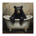 thumbnail image 1 of Stupell Industries Rustic Lodge Black Bear Bath Time Canvas Art, 17 x 17, by Tina LeCour, 1 of 8