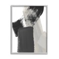thumbnail image 1 of Stupell Industries Black & Beige Abstract Abstract Painting Gray Framed Art Print Wall Art, 11 x 14, 1 of 9