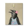 thumbnail image 1 of Stupell Industries Black Bird Patterned Rose Dress Champagne Glass Novelty Painting Gallery-Wrapped Canvas Print Wall Art, 30 x 40, Design by Coco de Paris, 1 of 5