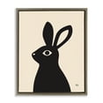 thumbnail image 1 of Stupell Industries Minimalist Black Bunny on Cream Brown Floating Frame Canvas Art, 25 x 31, by Jessica Beck, 1 of 8