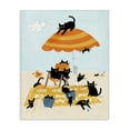 thumbnail image 1 of Stupell Industries Black Cat Beach Day Animals Painting Wrapped Canvas Art Print Wall Art, 24 x 30, 1 of 8