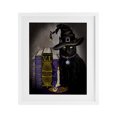 thumbnail image 1 of Stupell Industries Eclectic Black Cat Gothic Books White Framed Print Under Glass, 17 x 21, by Lori Mosley, 1 of 8