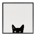 thumbnail image 1 of Stupell Industries Black Cat Peeking From Below Animals & Insects Painting Black Framed Art Print Wall Art, 17 x 17, 1 of 9