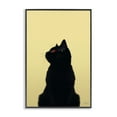 thumbnail image 1 of Stupell Industries Black Cat on Yellow Animals & Insects Painting Black Framed Art Print Wall Art, 12 x 18, 1 of 10