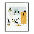 thumbnail image 1 of Stupell Industries Black Cats Bath Time Bath & Laundry Painting Black Framed Art Print Wall Art, 11 x 14, 1 of 2
