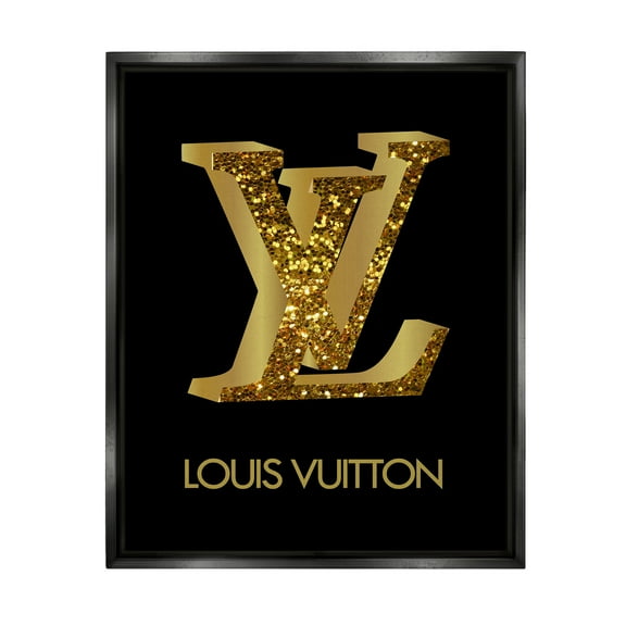 Stupell Industries Black Chic Fashion Symbol Typography Painting Black Floater Framed Art Print Wall Art, 17 x 21