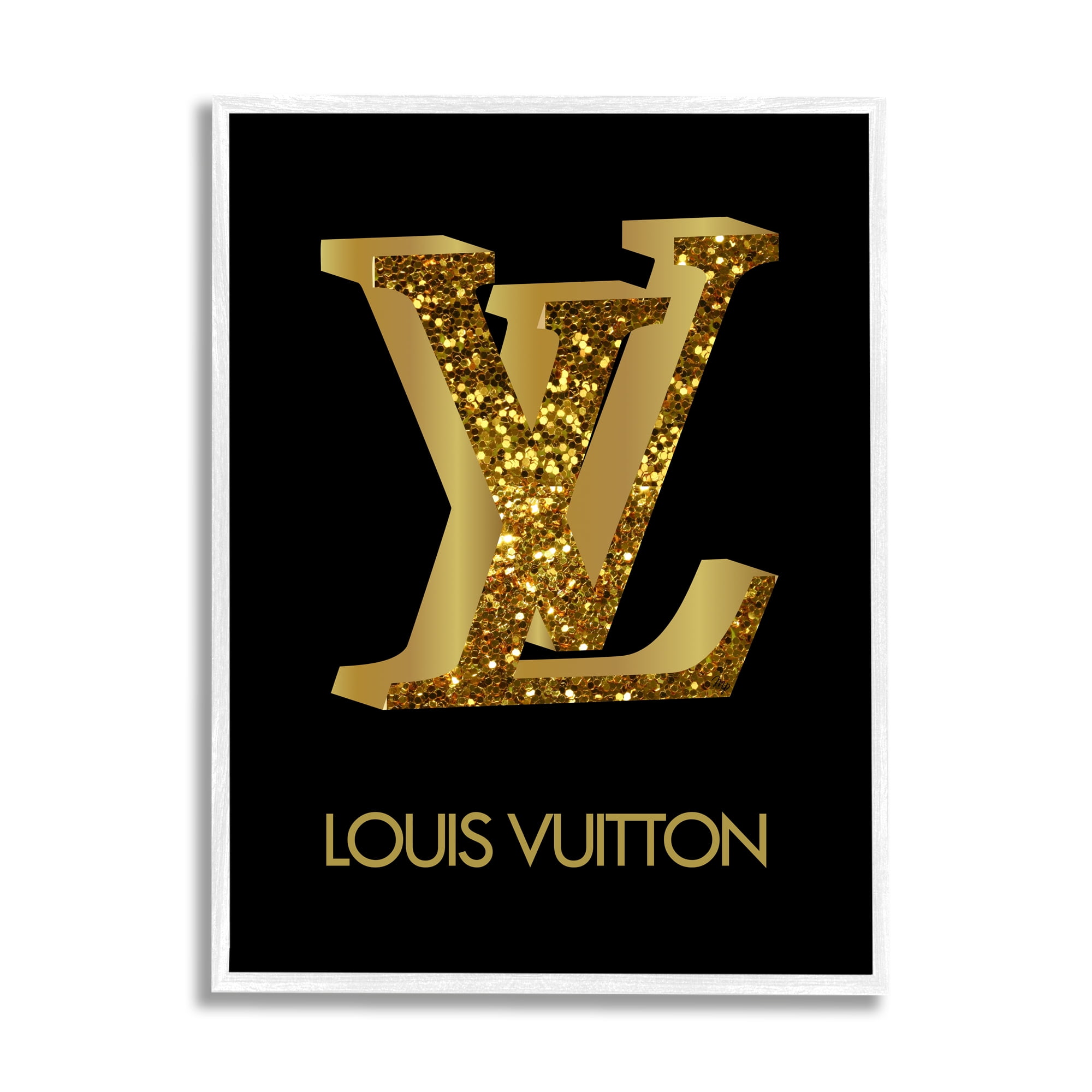 Stupell Industries Black Chic Fashion Symbol Typography Painting White Framed Art Print Wall Art, 11 x 14