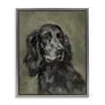 thumbnail image 1 of Stupell Industries Traditional Black Cocker Spaniel Gray Floating Frame Canvas Art, 17 x 21, by Victoria Barnes, 1 of 8