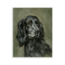 Stupell Industries Black Cocker Spaniel Animals & Insects Painting Unframed Art Print Wall Art, 11 x 14
