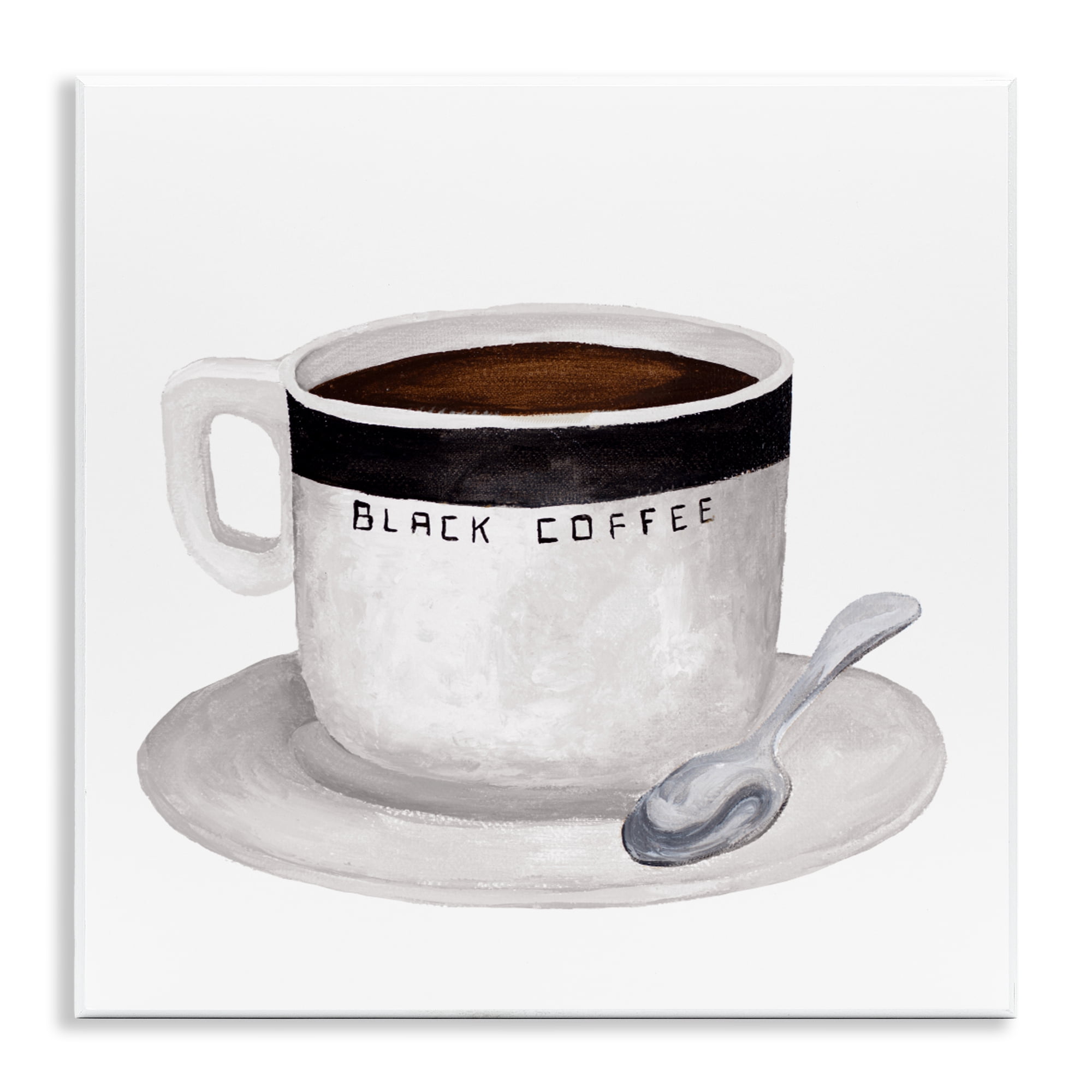 Stupell Industries Black Coffee Mug Wall Plaque Art, design by Elizabeth Medley