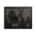 thumbnail image 1 of Stupell Industries Black Detailed World Map Graphic Art Gallery Wrapped Canvas Print Wall Art, Design by Carol Robinson, 1 of 2