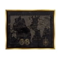 thumbnail image 1 of Stupell Industries Black Detailed World Map Graphic Art Metallic Gold Floating Framed Canvas Print Wall Art, Design by Carol Robinson, 1 of 6
