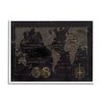 thumbnail image 1 of Stupell Industries Black Detailed World Map Graphic Art White Framed Art Print Wall Art, Design by Carol Robinson, 1 of 7