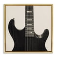 thumbnail image 1 of Stupell Industries Contemporary Black Electric Guitar Gold Floating Frame Canvas Art, 25 x 25, by Deborah Revell, 1 of 8