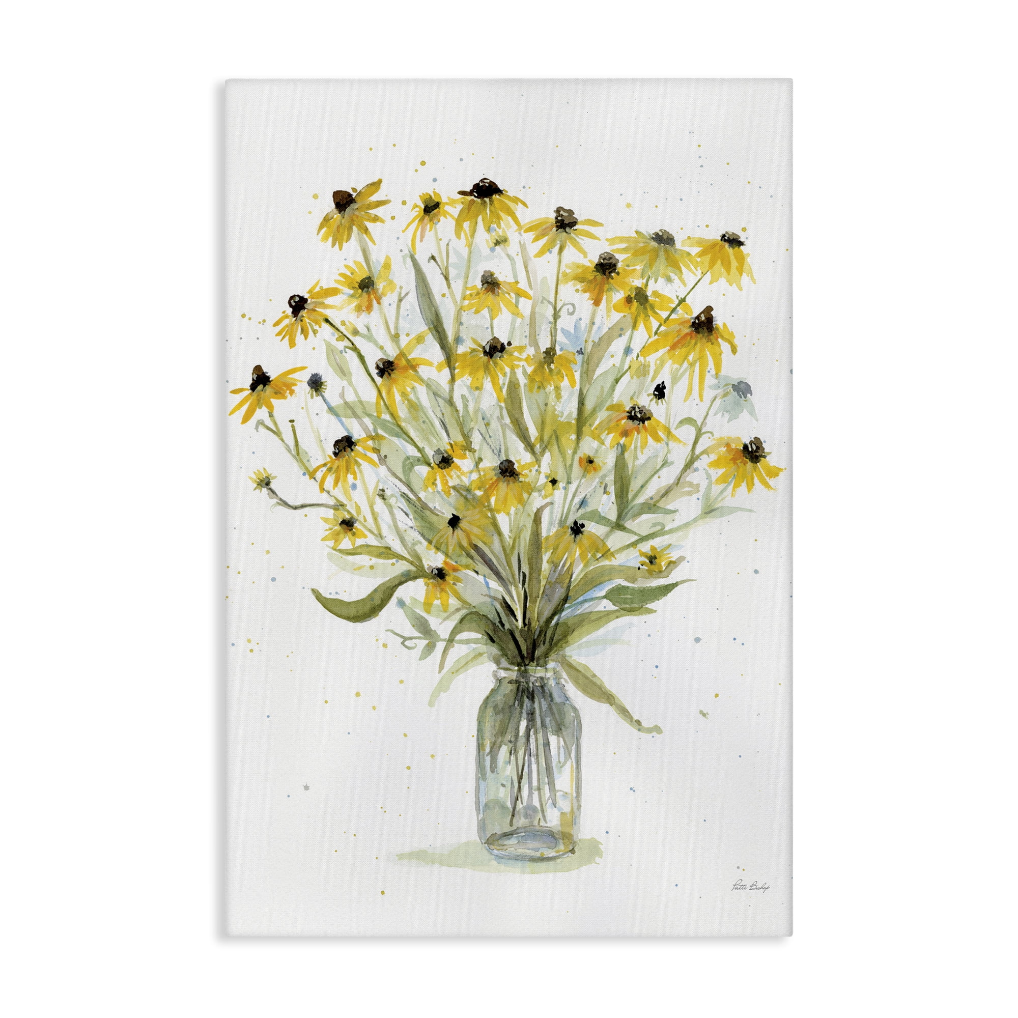Stupell Industries Black-Eyed Susans Botanical & Floral Painting Gallery Wrapped Canvas Art Print Wall Art, 20 x 30
