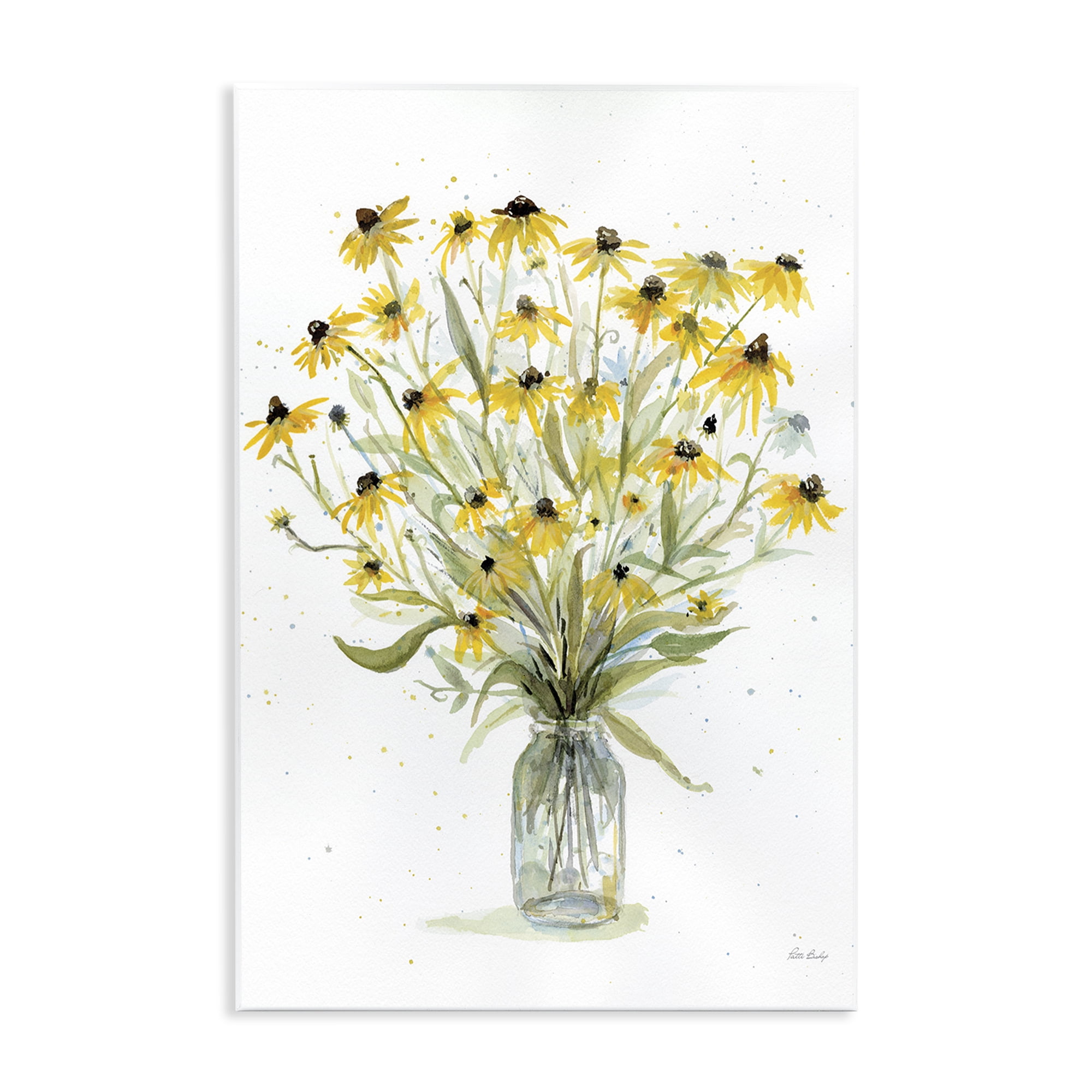 Stupell Industries Black-Eyed Susans Botanical & Floral Painting Unframed Art Print Wall Art, 13 x 19