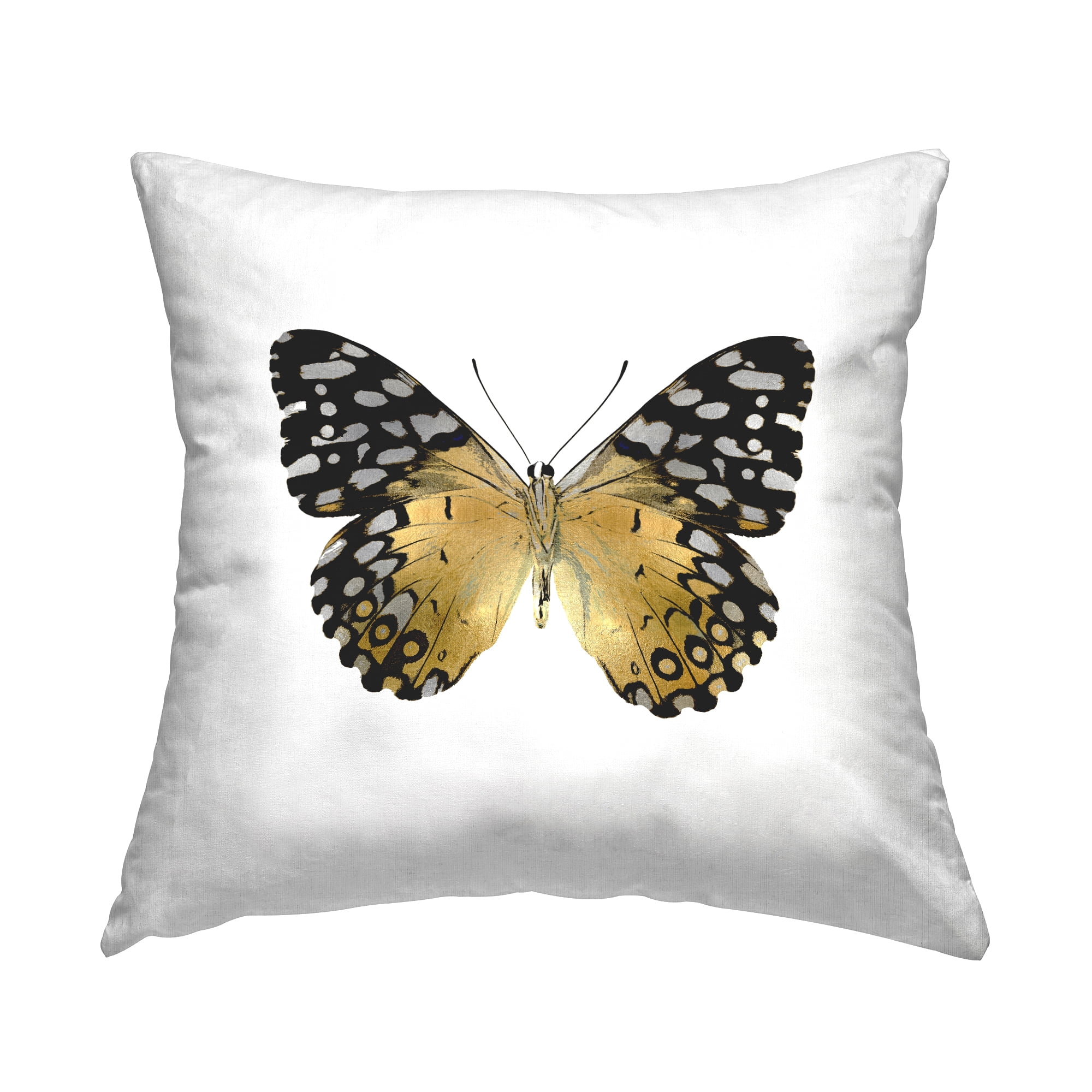 Stupell Industries Black & Glam Butterfly Insect Printed Throw Pillow Design by Julia Bosco