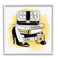 thumbnail image 1 of Stupell Industries Black Glam Fashion Book Stack Beauty & Fashion Painting White Framed Art Print Wall Art, 1 of 7