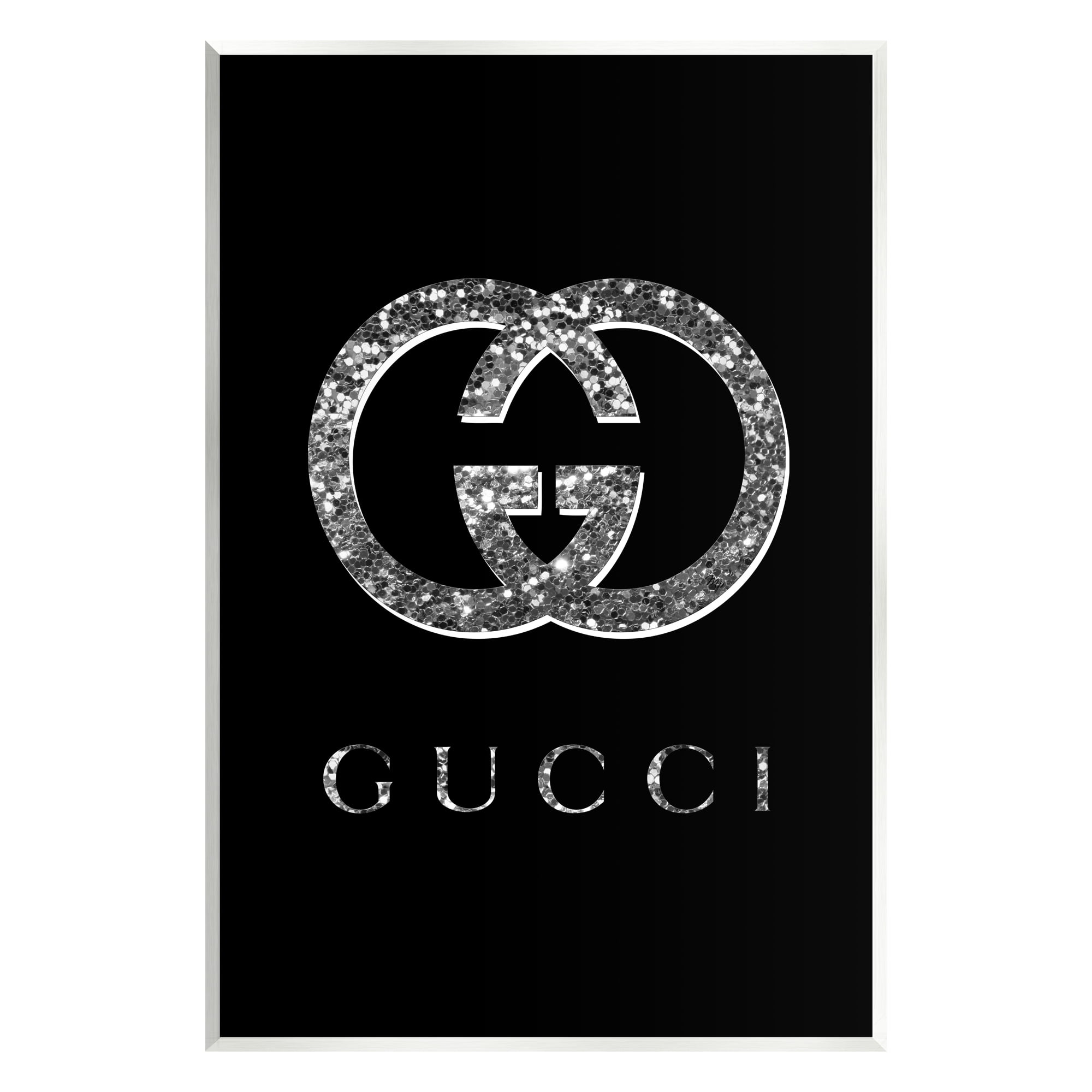 Stupell Industries Black Glam Fashion Symbol Typography Painting Unframed Art Print Wall Art, 13 x 19